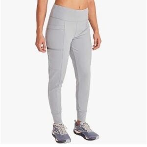 Marmot Women’s High-Waist Loutrell Light Gray Active Jogger Pants Size Large